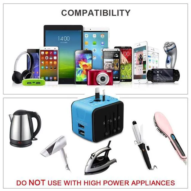 Alt view image 4 of 5 - International Travel Voltage Converter/Adapter Kit Includes 220V to 110V Deluxe Step Down Converter and EU/UK/AU/US Adapter Plugs, SMF-200K (SMF-200KIT)