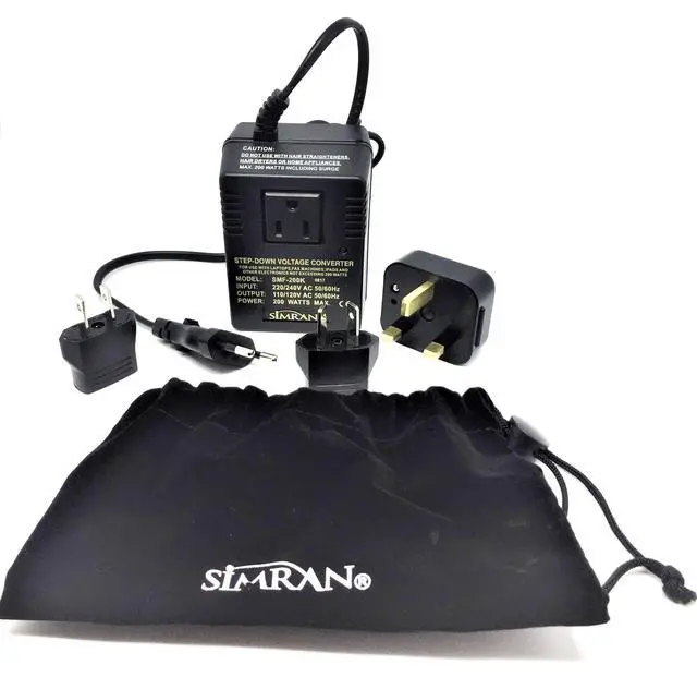 Alt view image 2 of 5 - International Travel Voltage Converter/Adapter Kit Includes 220V to 110V Deluxe Step Down Converter and EU/UK/AU/US Adapter Plugs, SMF-200K (SMF-200KIT)