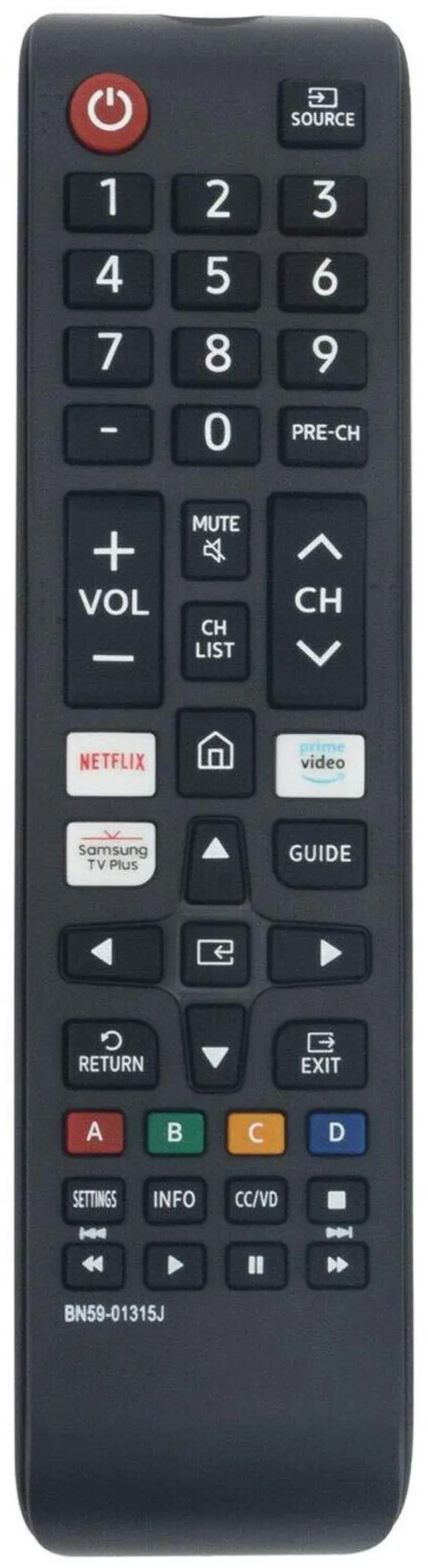 Alt view image 2 of 3 - Replacement TV Remote Control Controller for Samsung UN75TU7000FXZA 75", UN70TU7000FXZA 70" TU7000 Series Crystal UHD 4K Smart TV