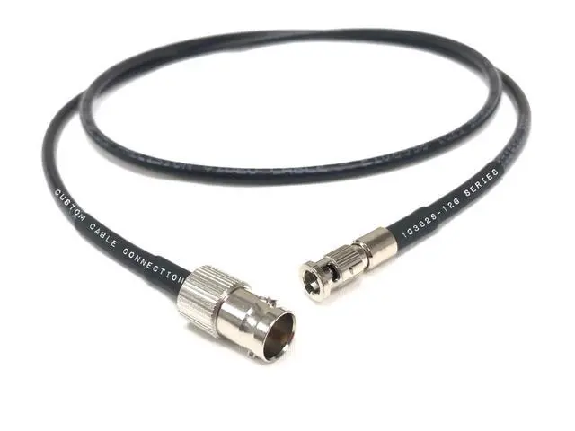 Alt view image 4 of 4 - 3 Foot Belden 4855R 12G Rated Standard BNC Female to High Density Micro BNC Male 3G/6G/12G HD-SDI Mini RG59 Video Adapter Cable