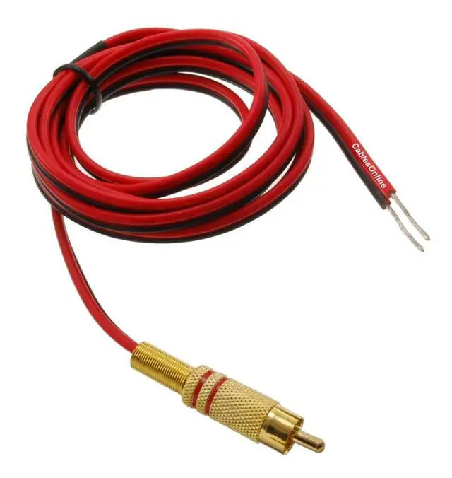 Alt view image 2 of 5 - CablesOnline, 6ft 18 AWG Speaker Wire Single Cable with RCA Male Plug, AV-SK106
