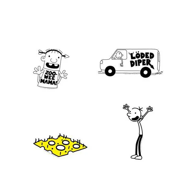 Alt view image 3 of 6 - Diary of a Wimpy Funny 100 Vinyl Stickers Waterproof Die-Cut Decals Laptop