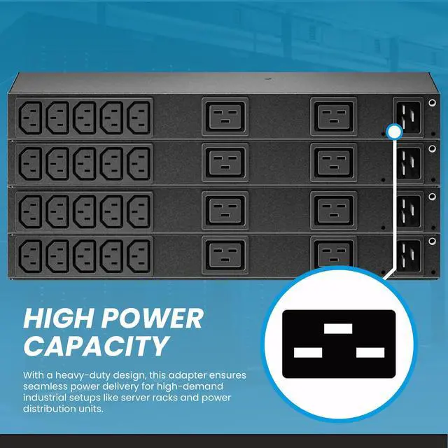 Alt view image 4 of 7 - IronBox Electric - Heavy Duty IEC C20 to L6-20R Plug Adapter Power Cord - 12 AWG Jacket - Rated for 20 Amps and 250V - UL Listed Extension Cable - Ideal for Server Racks and Data Centers (10 feet)