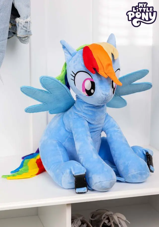 Alt view image 2 of 7 - My Little Pony Rainbow Dash Plush Backpack | My Little Pony Accessories, Standard, Blue