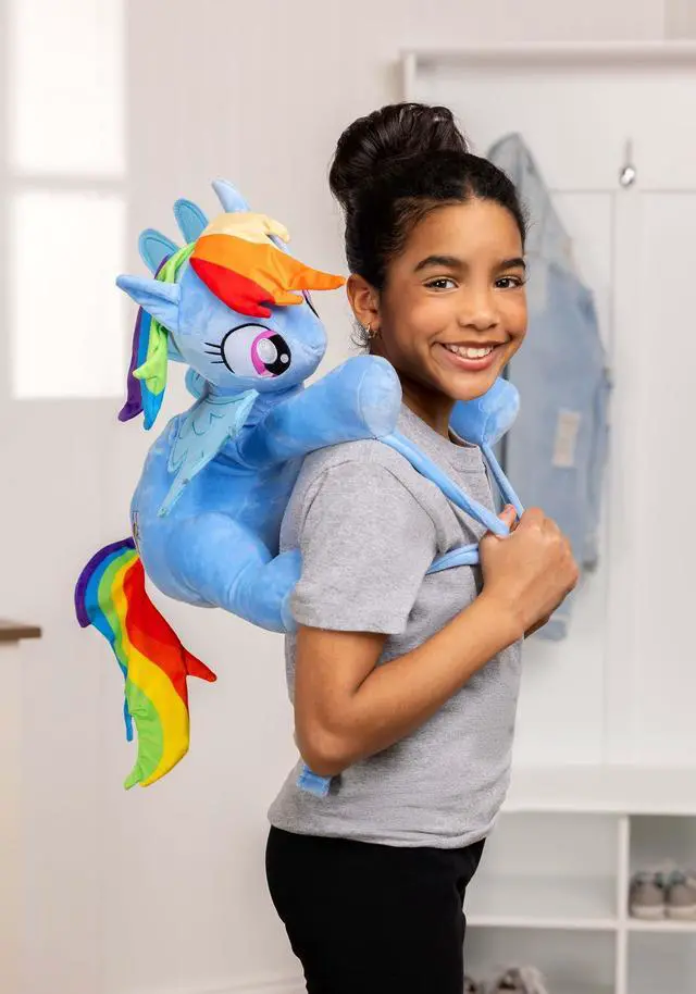 Alt view image 4 of 7 - My Little Pony Rainbow Dash Plush Backpack | My Little Pony Accessories, Standard, Blue