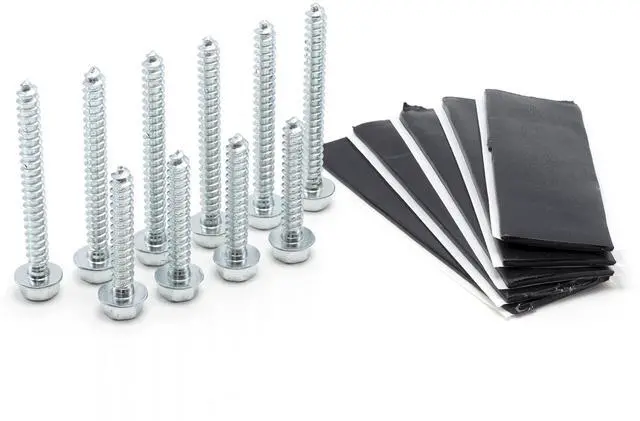 Main image of Roof Pitch Pad Kit - Antenna Mounting Sealant Kit | With 10 Grade-5 Steel Lag Bolts and 5 Mastic Tar Pads for Antennas, TV Mounts, Tripods, and Dish Installation