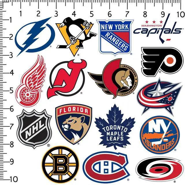Alt view image 2 of 6 - NHL Eastern Conference Hockey Team Logos 200 Vinyl Stickers Waterproof Car