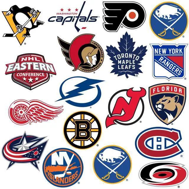 Alt view image 3 of 6 - NHL Eastern Conference Hockey Team Logos 200 Vinyl Stickers Waterproof Car