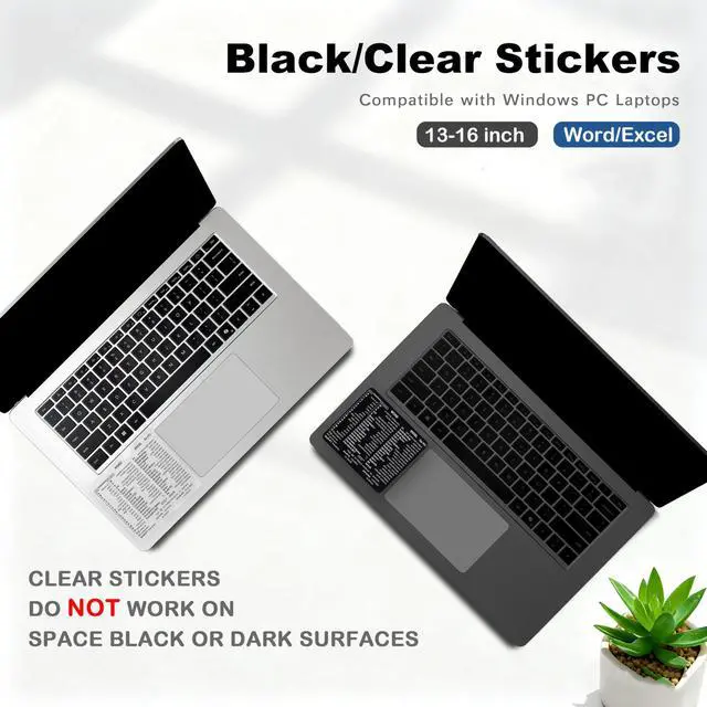 Alt view image 4 of 6 - Word & Excel Shortcut Stickers for Keyboard Microsoft Office Hotkey Labels, Laptop & Desktop Keyboard Shortcuts, Compatible with Windows, Study & Work Productivity Reference Guide (20, Clear)