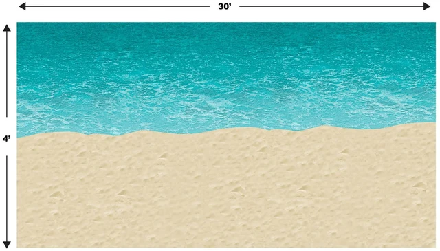 Alt view image 2 of 5 - The Company - Ocean and Beach BACKDRP 4x30ft - Pack of 1