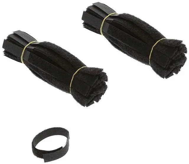 Main image of 6 Inch (100-pack) Hook and Loop Self Gripping Fastening Cable Ties 1/2" Width - Multipurpose Microfiber Cloth Cable Organizer Self Adesive Pre-Cut Straps