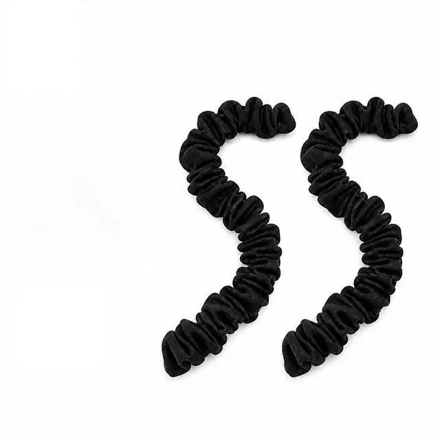 Main image of 5 Foot Linen Fabric Chandelier Chain Cord Cover with Hook and Loop Closure, 2 Packs, Black