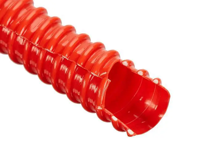 Alt view image 2 of 3 - (1" Dia x 100 ft, Orange) Flexible Corrugated PVC Split Tubing and Convoluted Wire Loom