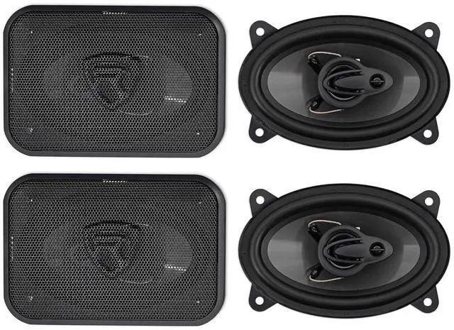 Main image of RV46.3A 4x6 3-Way CEA-Rated Car Speakers, 4 Ohm, 4-Pack | 500W Peak / 70W RMS, Polypropylene Cone, PEI Dome Tweeter, Super Tweeter, OFC Voice Coil, 60Hz-20kHz