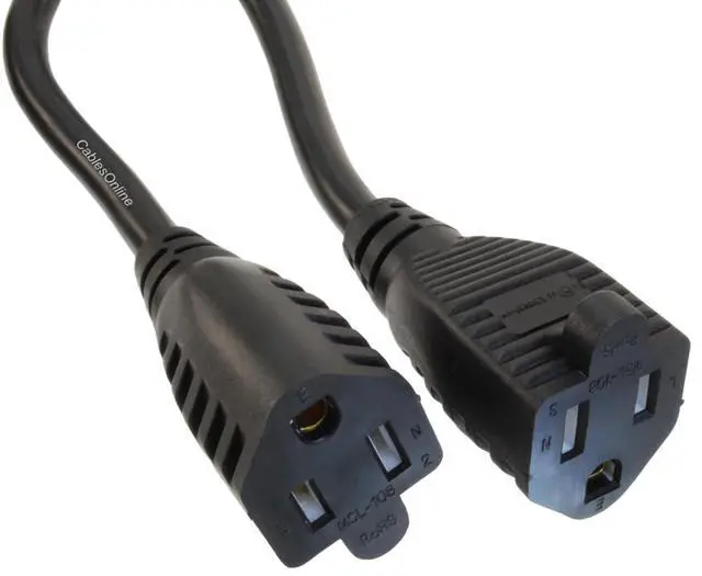 Alt view image 4 of 4 - CablesOnline, 2-Way 14-inches 16AWG Stage Lighting Fixture Gray Power-Out Connector to 2X NEMA 5-15R Female Power Y-Splitter Adapter Cable, PC-KY201