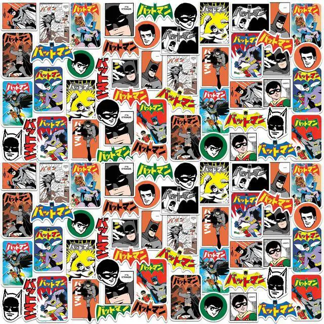 Main image of Batman and Robin Manga Classic 150 Vinyl Stickers Waterproof Die-Cut Decals
