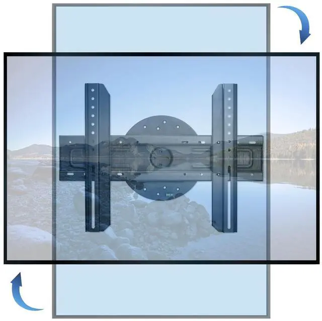 Main image of TV Wall Mount Landscape to Portrait Rotation, Fixed Mounting Bracket, Low-Profile for Samsung, Sony, Toshiba, Sharp, LG, Element, Westinghouse, TCL 32 to 60 Inch (Some 70") TVs, 110 lbs