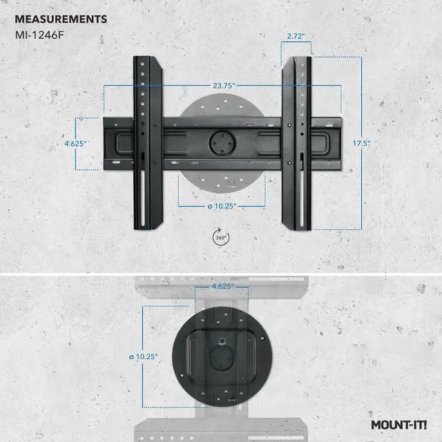 Alt view image 7 of 7 - TV Wall Mount Landscape to Portrait Rotation, Fixed Mounting Bracket, Low-Profile for Samsung, Sony, Toshiba, Sharp, LG, Element, Westinghouse, TCL 32 to 60 Inch (Some 70") TVs, 110 lbs