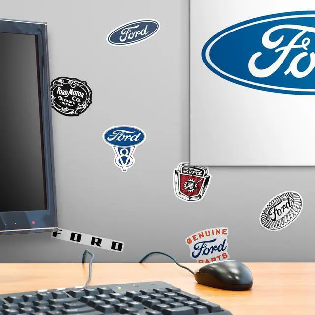 Alt view image 6 of 6 - Ford Branding 100 Vinyl Stickers Waterproof Die-Cut Decals Laptop Scrapbook