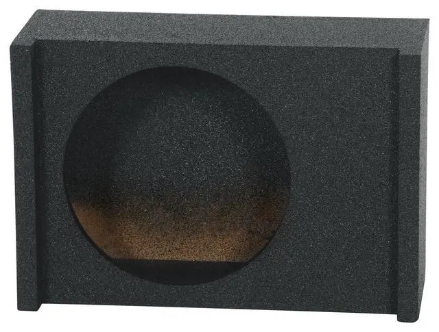 Alt view image 2 of 4 - RQT12 12" Shallow Sealed Bedliner Car/Truck Sub Box Enclosure | Made in USA, 3/4" MDF, Sprayed Bedliner Finish, Downfiring Design, 0.65 Cu.Ft., Fits Pickup Trucks, 5.75" Mounting Depth