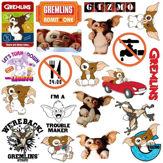 Alt view image 3 of 6 - Gremlins 150 Vinyl Stickers Waterproof Die-Cut Decals Laptop Water Bottle