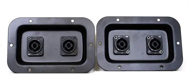 Alt view image 3 of 6 - (2) Two Genuine Neutrik NL4MPXX Dual SpeakON Jack Plates for Speakers