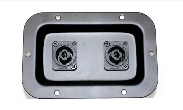Alt view image 5 of 6 - (2) Two Genuine Neutrik NL4MPXX Dual SpeakON Jack Plates for Speakers
