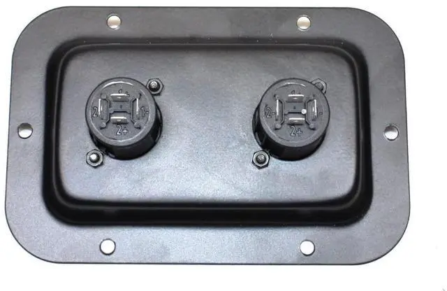Alt view image 6 of 6 - (2) Two Genuine Neutrik NL4MPXX Dual SpeakON Jack Plates for Speakers