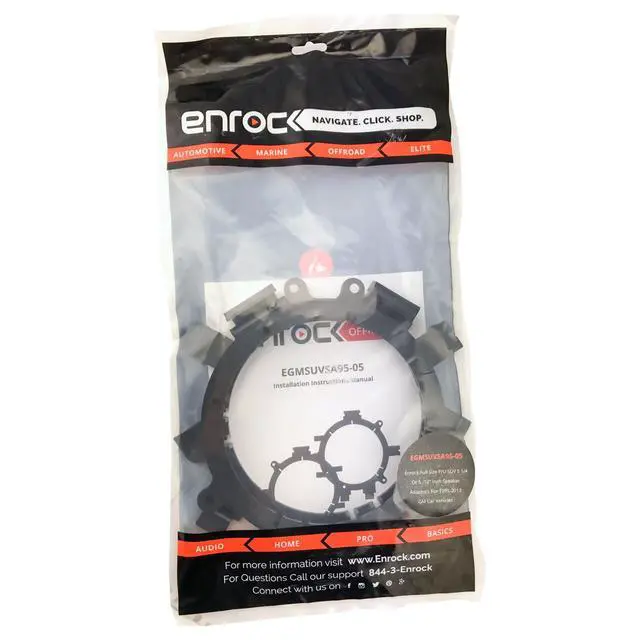 Alt view image 6 of 6 - Enrock 5.25" or 6.5" Speaker Mounting Bracket Adaptor fits select 1995-2009 GM Vehicles (Pair)