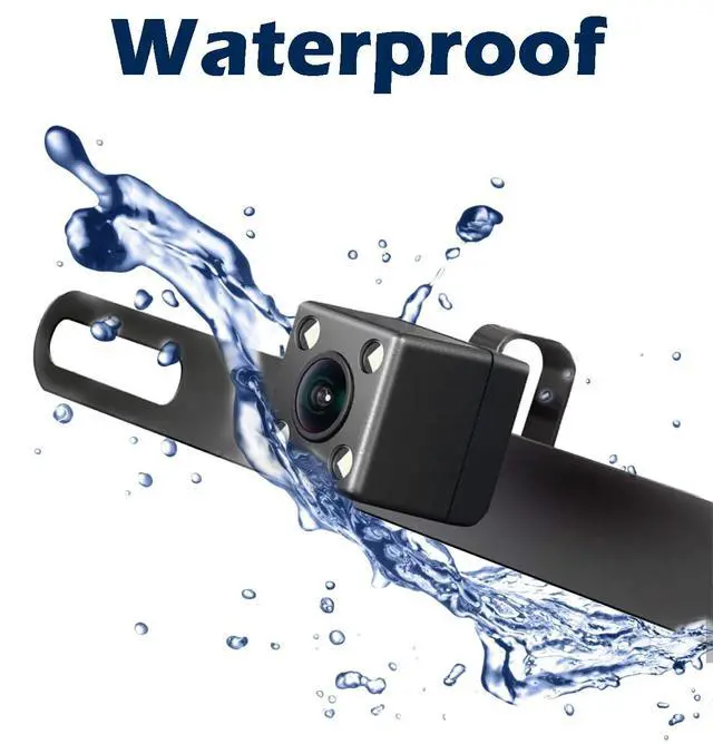 Alt view image 2 of 7 - Backup Camera HD Rear Front View License Plate Night Vision Waterproof Compatible with Clarion Dual Boss Jensen Stinger Podofo Soundstream Eonon Cartreque Sanptent Car Radio