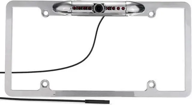 Main image of Backup License Plate HD Camera Night Vision 8 IR LED Wide Rear View Waterproof Compatible with Car Radio Sony XAV-AX150 XAV-9500ES XAV-AX3200 XAV-AX3250 XAV-AX5000 XAV-AX5600 XAV-AX7000