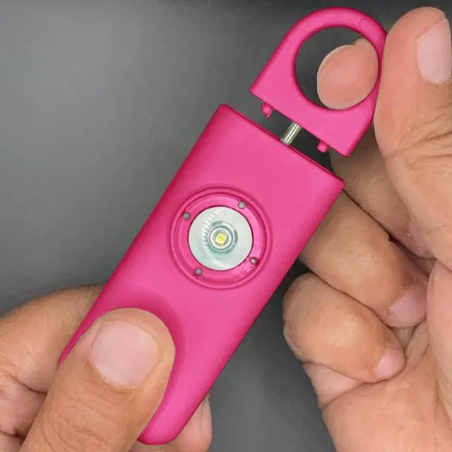 Alt view image 4 of 4 - The Original Personal Safety Alarm for Women - Loud Siren, Strobe Light and Key Chain 2.0 Version (Hot Pink)