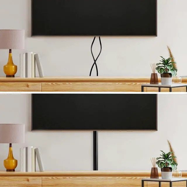 Alt view image 4 of 14 - TV Cord Hider Cable Protector - Strong Self Adhesive Wall Cord Cover Cable Hider - Low Profile Cable Management Wall Cord Concealer Cable Raceway