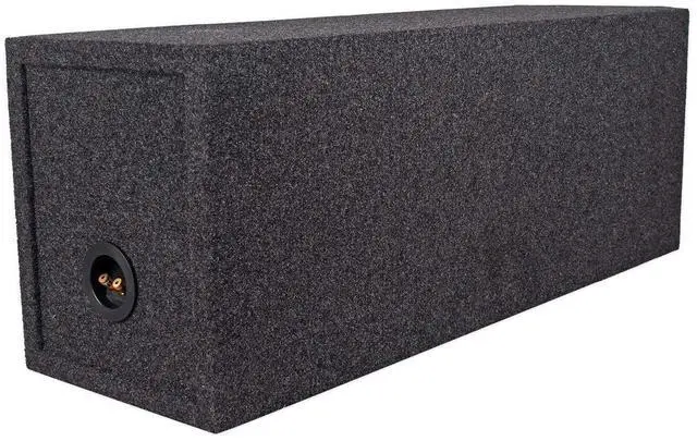 Alt view image 6 of 6 - RD10 Dual 10" 1.0 cu.ft. 3/4" MDF Sealed Subwoofer Enclosure | Sub Box, Made in USA, Car Audio, Gold Spring-Loaded Terminals, 10" Mounting Depth, Carpeted Finish