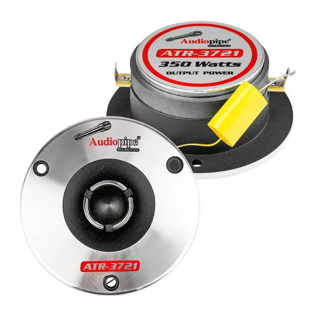 Alt view image 2 of 7 - 2 Pair 3-3/4 Aluminum Bullet Titanium Horn Tweeters ATR-3721 350 Watts Max 4 Ohm