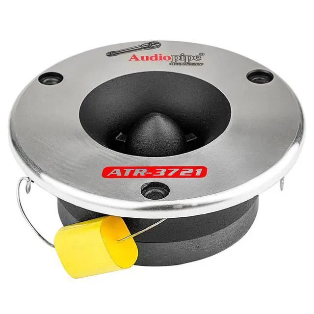 Alt view image 3 of 7 - 2 Pair 3-3/4 Aluminum Bullet Titanium Horn Tweeters ATR-3721 350 Watts Max 4 Ohm