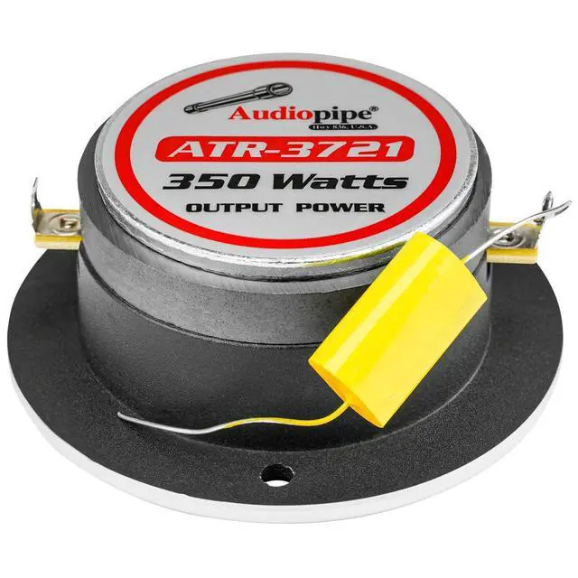 Alt view image 4 of 7 - 2 Pair 3-3/4 Aluminum Bullet Titanium Horn Tweeters ATR-3721 350 Watts Max 4 Ohm