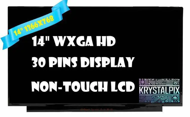 Main image of Replacement LCD for HP 14-DQ0040NR 14" LED LCD Screen HD WXGA Display New 30 Pin 1366x768 Panel Non-Touch By