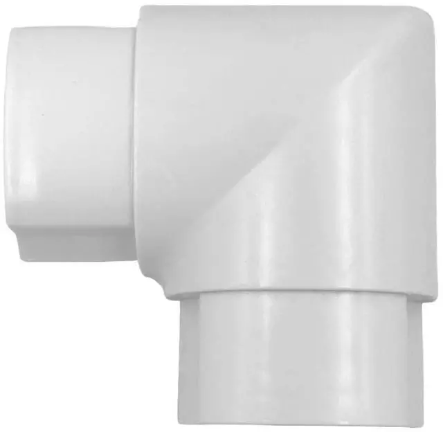 Main image of Flat Elbow Joint for Half Round Cord Hider, Outdoor Cable Cover Cable Raceway with Adhesive Back 1.2in W x 0.50in H