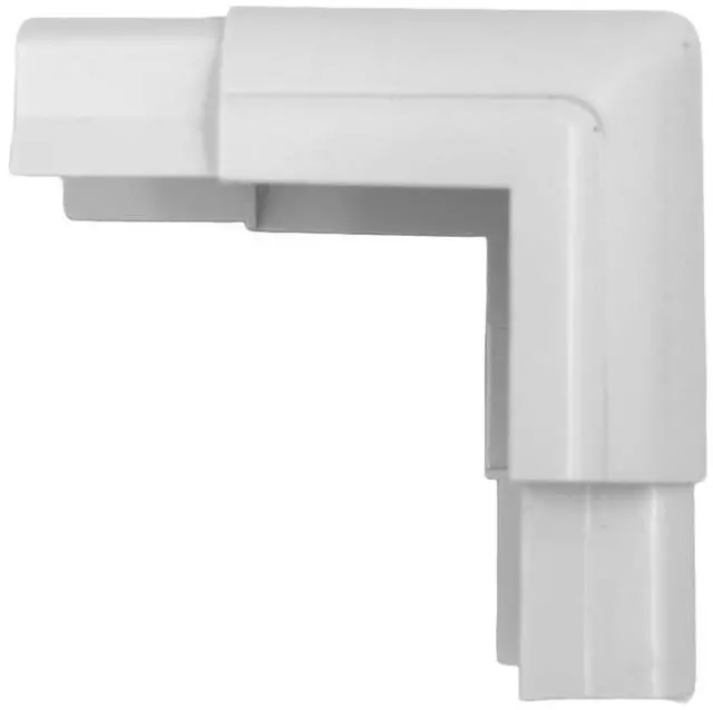 Main image of Outside Elbow Joint for Half Round Cord Hider, Outdoor Cable Cover Cable Raceway with Adhesive Back 1.2in W x 0.50in H