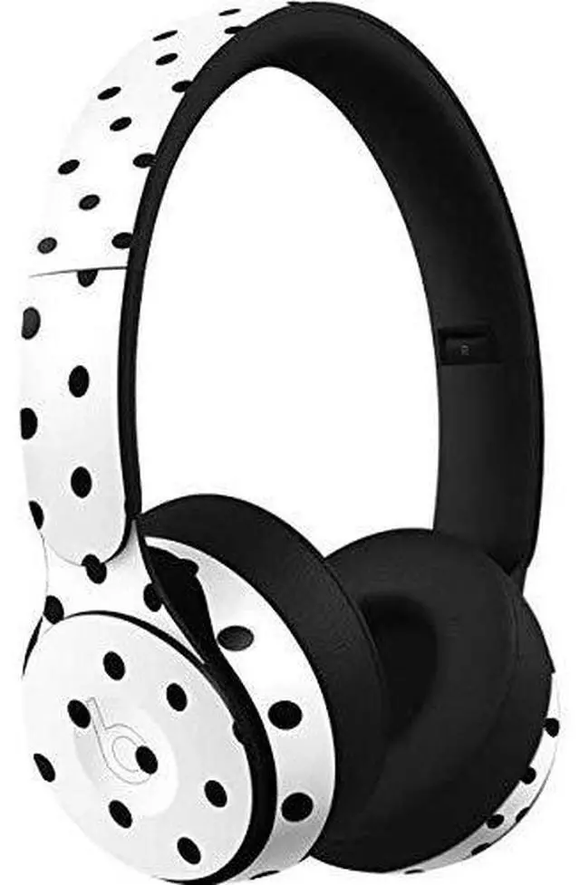 Main image of Decal Audio Skin Compatible with Beats Solo Pro - White and Black Polka Dots Design