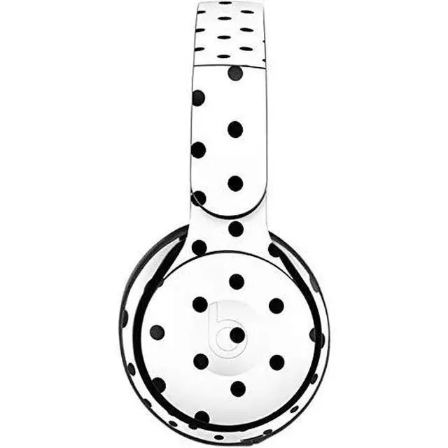 Alt view image 2 of 4 - Decal Audio Skin Compatible with Beats Solo Pro - White and Black Polka Dots Design