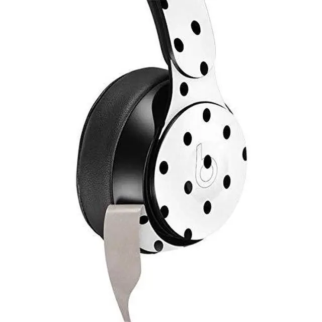 Alt view image 3 of 4 - Decal Audio Skin Compatible with Beats Solo Pro - White and Black Polka Dots Design