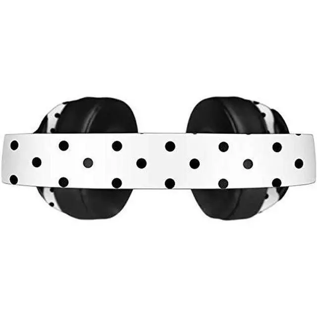 Alt view image 4 of 4 - Decal Audio Skin Compatible with Beats Solo Pro - White and Black Polka Dots Design