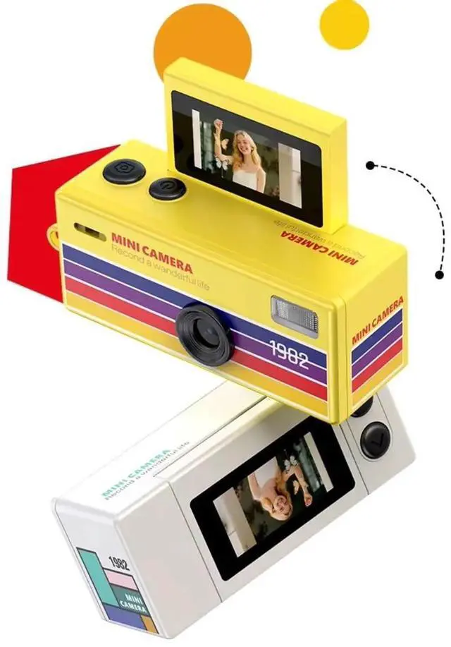 Alt view image 5 of 7 - Mini Keychain Digital Camera with Flip Display and Built-in Flash (Pink)