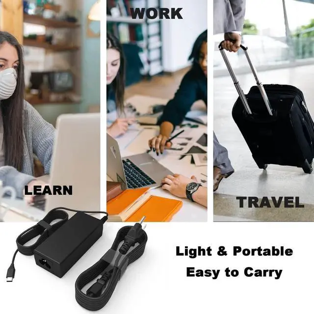 Alt view image 7 of 7 - USB C Chrome Laptop Charger 45W fits for Lenovo Chromebook Flex 5 Flex 3 | Power Cord for Lenovo Chromebook C330 100e 300e 500e C340-11 C340 S340, Thinkpad L13 Yoga Series Type C AC Adapter