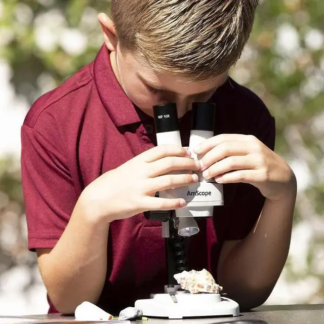 Alt view image 6 of 7 - SE100-LED Portable Binocular Stereo Microscope, WF10x Eyepieces | LED Ring Light