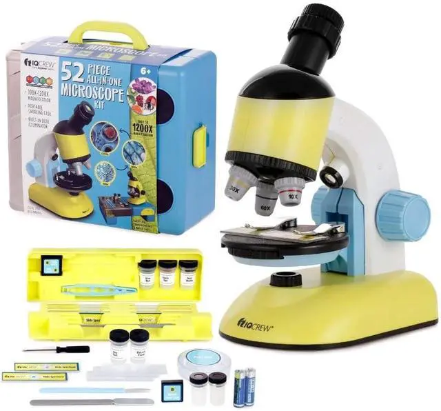 Main image of M44-KT 1200X Compound Starter Microscope Kit w/Dual LED | 100X-1200X Magnification Range Compound Biological Microscope Built-In LED Illumination Built-In Condenser