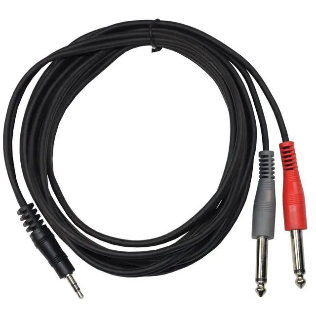 Alt view image 4 of 6 - 10 ft Balanced 1/8 Inch (3.5mm) TRS to Unbalanced Dual 1/4 Inch (6.35mm) TS Cable for Speakers, CD Players, MP3 Players, Walkmans and M-Audio Studiophile Series BX5a Speakers