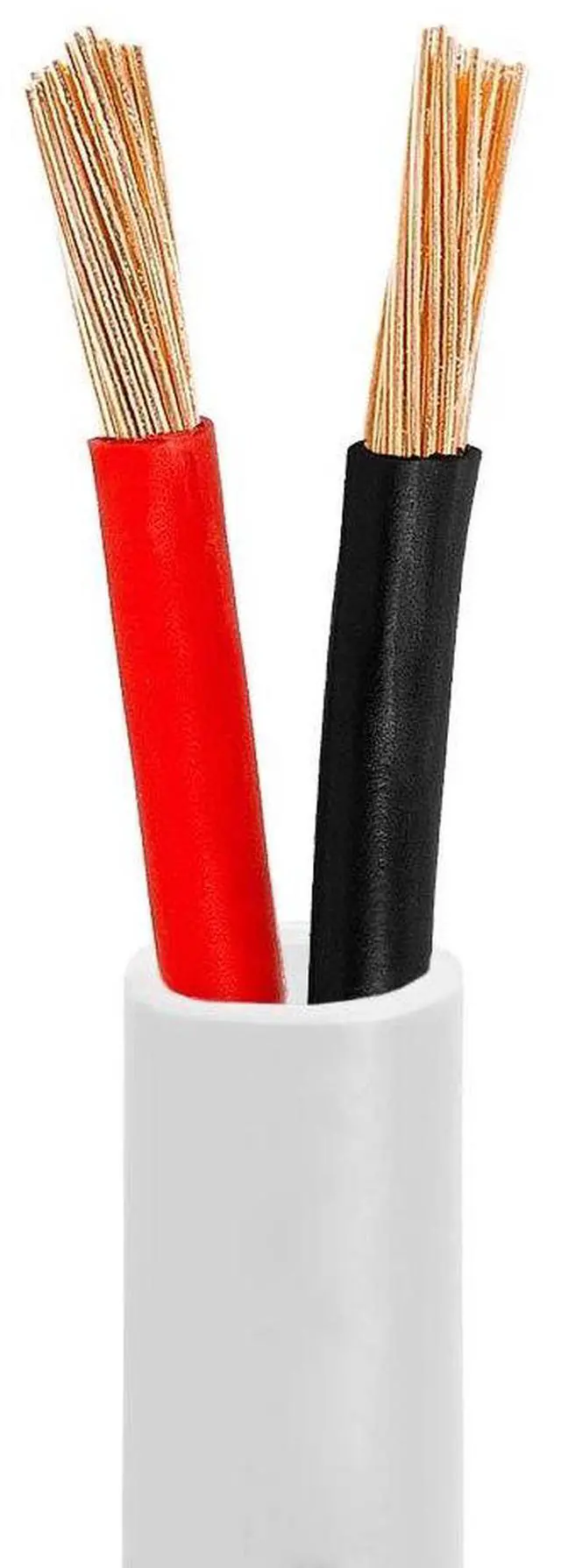 Alt view image 2 of 6 - 50FT 16AWG Speaker Wire Cable with 2 Conductor Speaker Cable (CCA) Copper Clad Aluminum CL2 Rated In-Wall Speaker Wire for Home Theater & Car Audio - 50 Feet, White